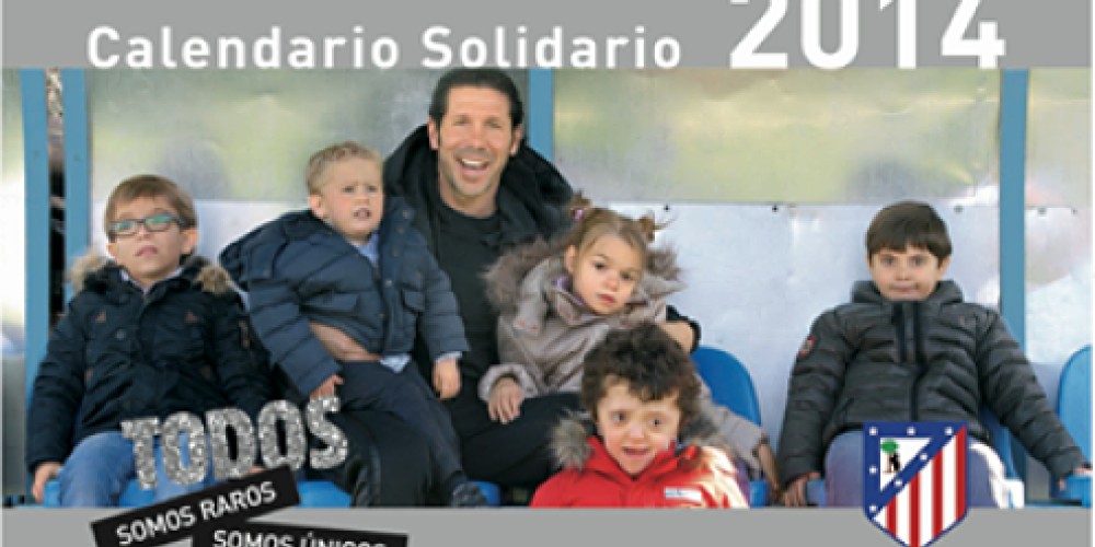 Atl&eacute;tico Madrid presenta su calendario solidario 2014