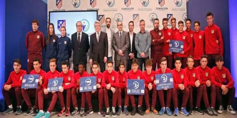 El Atl&eacute;tico de Madrid se suma en contra del acoso escolar