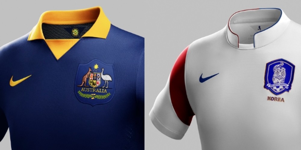 Australia y Corea del Sur ya tienen sus camisetas suplentes para el Mundial