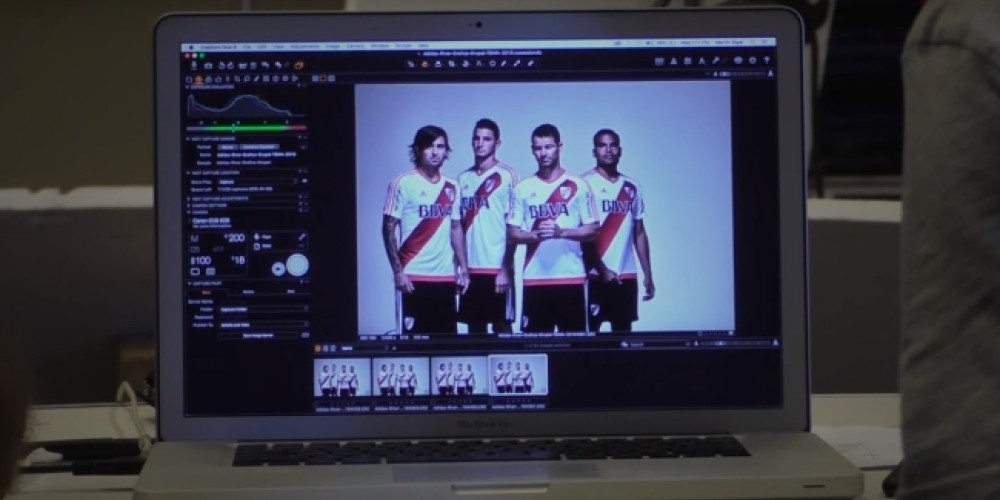 Así fue el detrás de escena de las fotos para la nueva camiseta de River