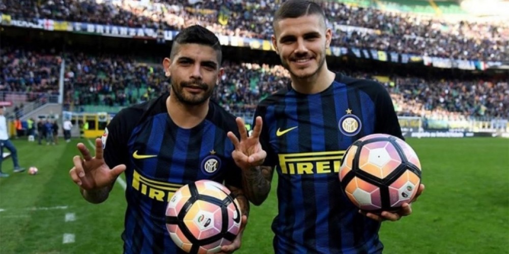 Con sus hattricks, Banega e Icardi igualaron un record de 1933