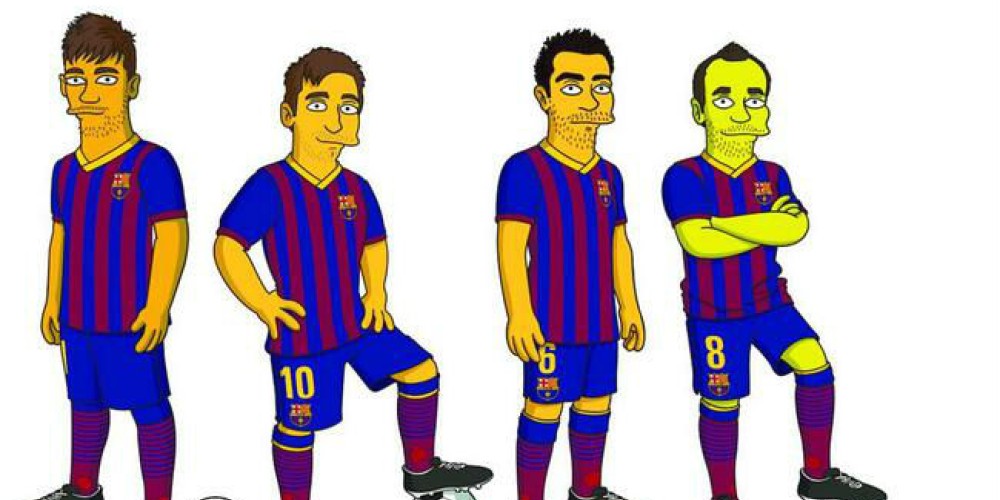 Así son los cracks del Barcelona en los Simpsons