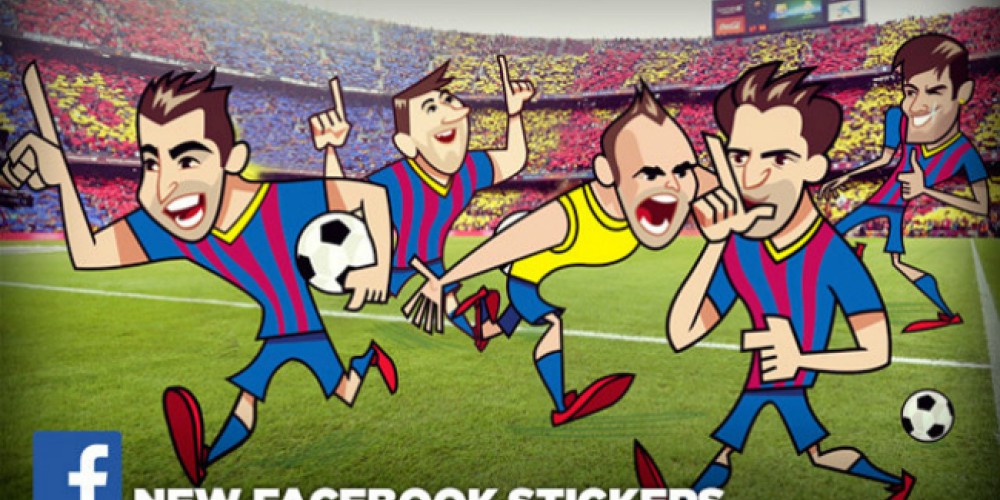 Con el FC Barcelona, llegan los primeros &lsquo;stickers' de f&uacute;tbol de Facebook Messenger