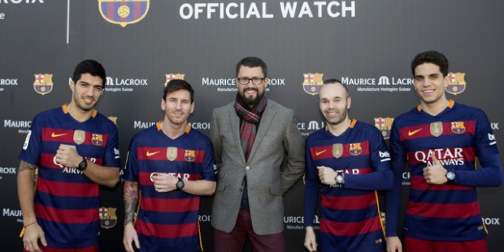 Maurice Lacroix entregó relojes a los jugadores del Barcelona