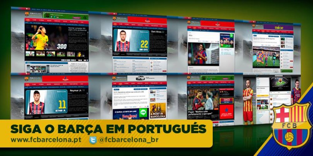 El Barcelona present&oacute; su web en portugu&eacute;s