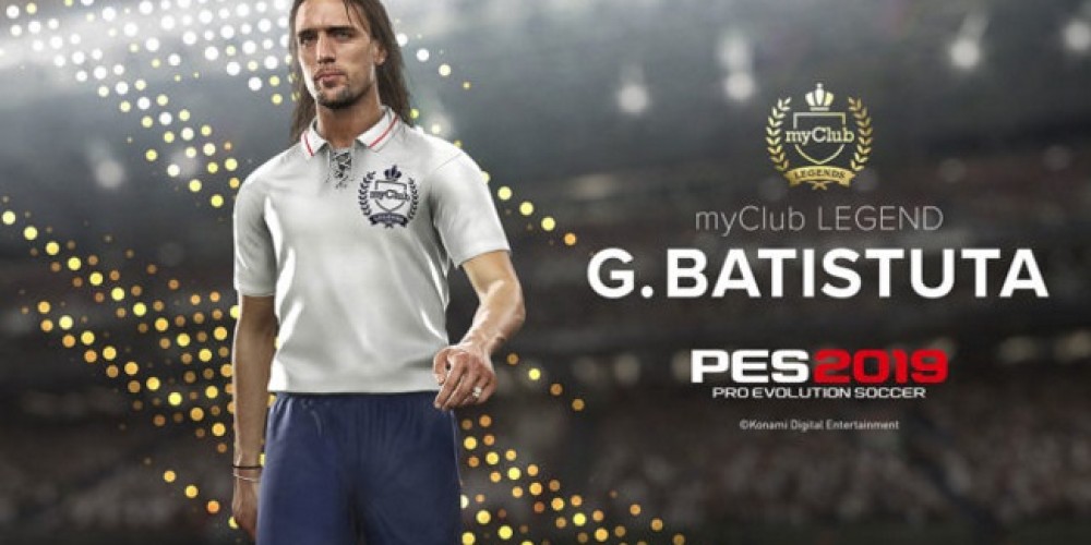 KONAMI convirti&oacute; a Batistuta en nueva leyenda del PES 2019