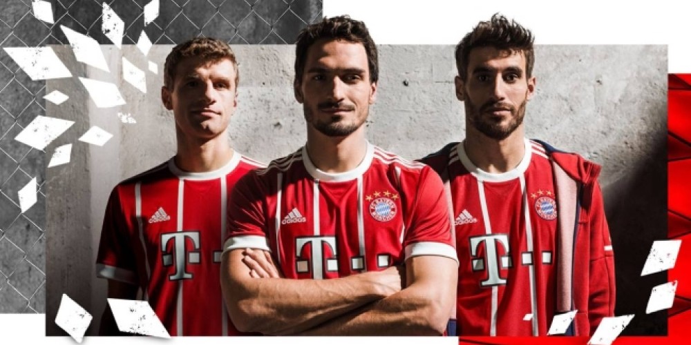 Bayern Munich presentó su nueva camiseta adidas para la temporada 2017/18