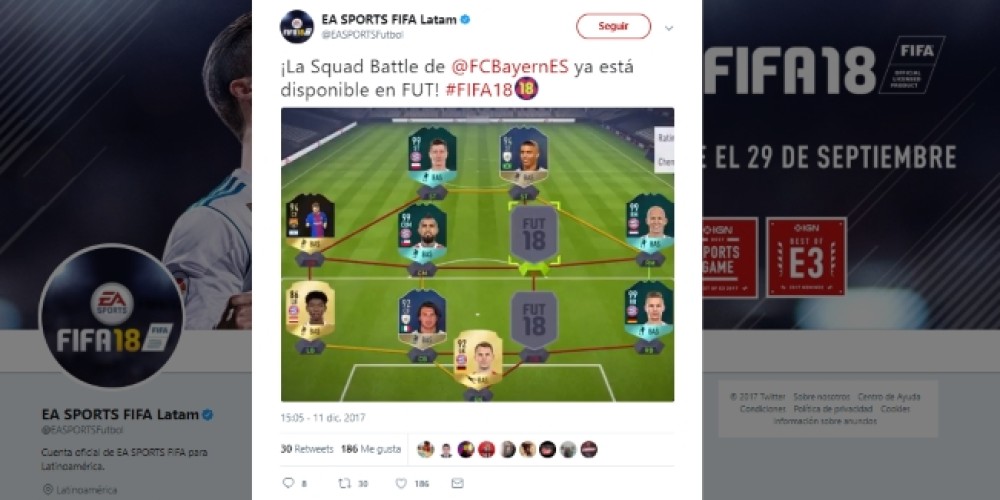 Los jugadores del Bayern Munich armaron su equipo de los sue&ntilde;os para el FIFA18