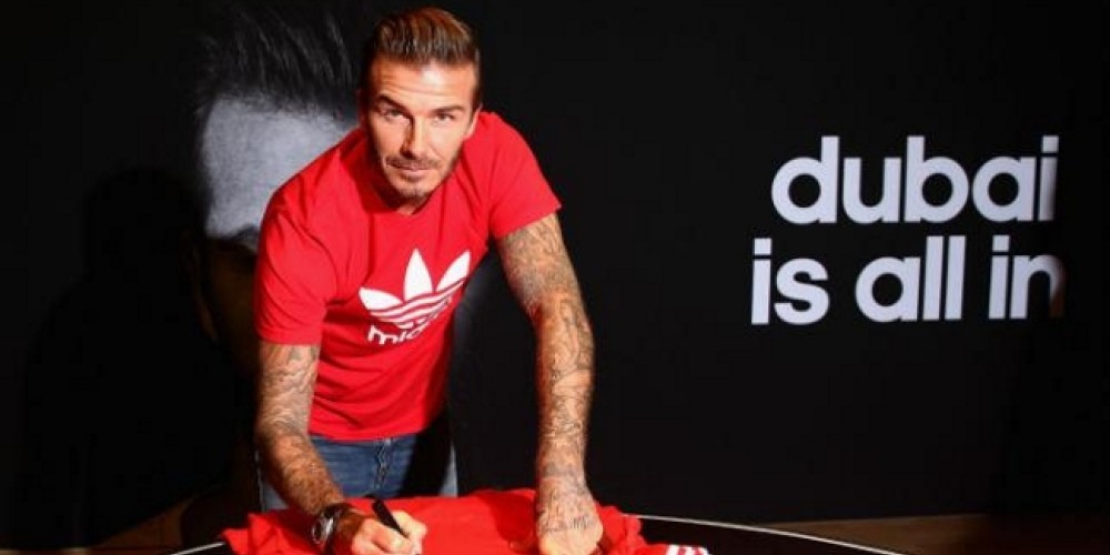 Junto a Beckham, adidas inauguró su tienda en Dubai