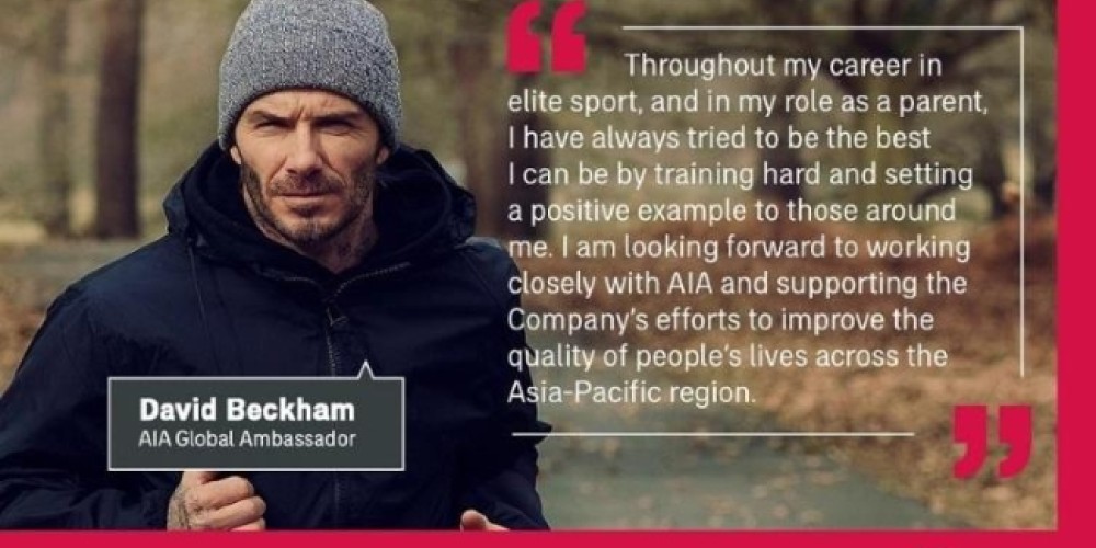 David Beckham es el nuevo embajador mundial de la aseguradora AIA Group