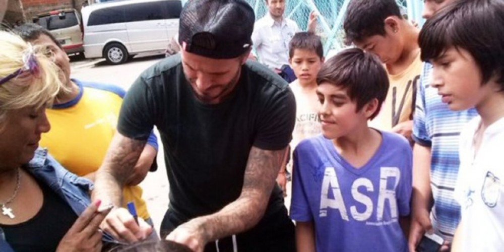 Beckham viaj&oacute; a la Argentina para filmar un documental de la BBC