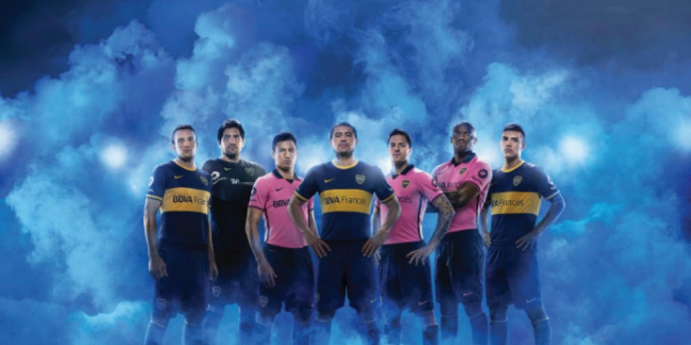 Nike present&oacute; la camiseta titular, y la rosa de Boca Juniors