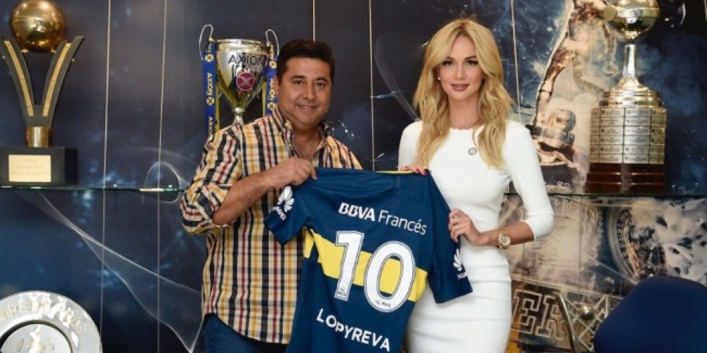 Boca personaliz&oacute; una camiseta especialmente para la embajadora de Rusia 2018