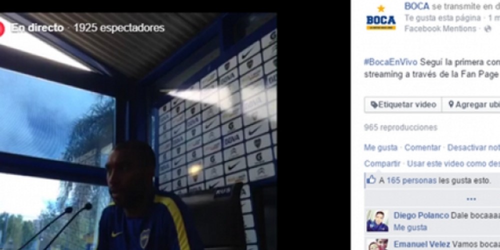 Boca, a la vanguardia en redes sociales: transmiti&oacute; en vivo v&iacute;a Facebook