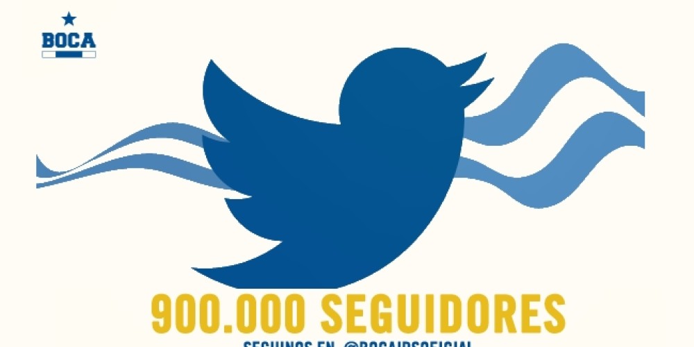 Boca festej&oacute; los 900 mil seguidores en Twitter