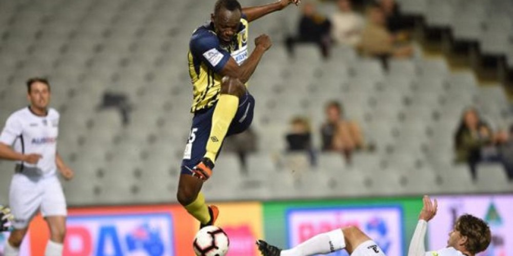 Bolt marc&oacute; sus primeros dos goles en el f&uacute;tbol de Australia