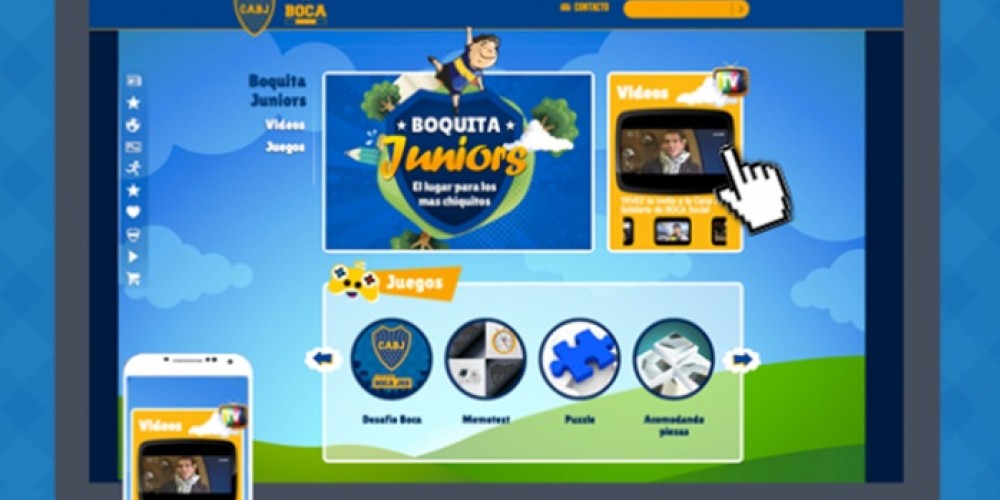 Boca lanzó "Boquita Juniors", su sección de juegos para niños