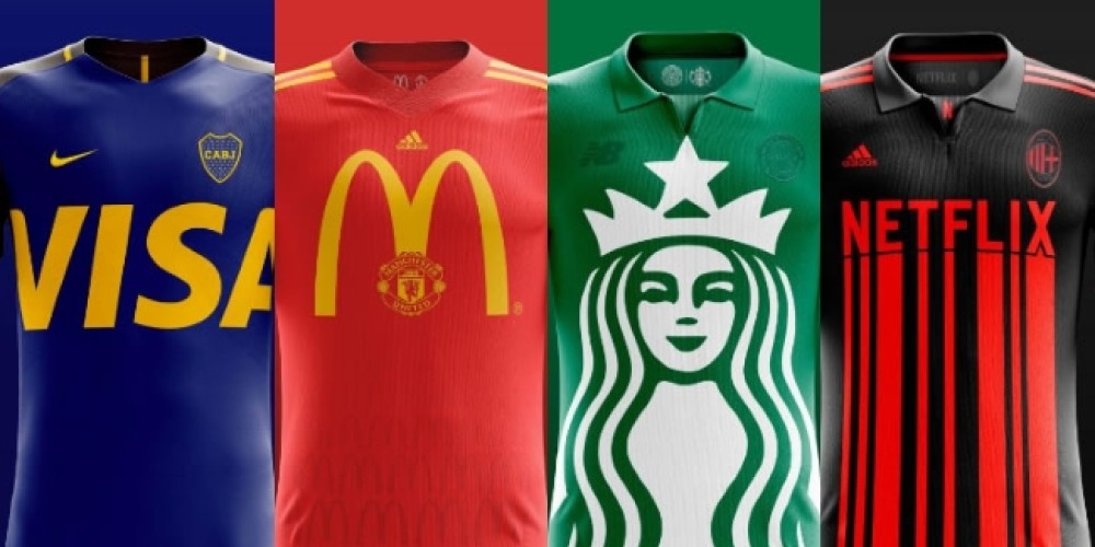 As&iacute; ser&iacute;an las camisetas de f&uacute;tbol si las dise&ntilde;aran las marcas