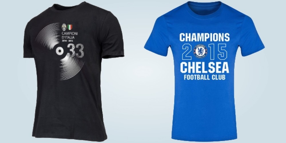 Chelsea y Juventus festejaron sus títulos con indumentaria especial