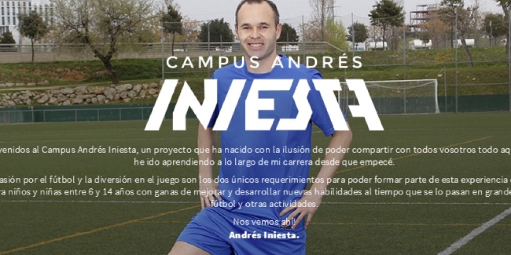 Iniesta tendrá su campus de entrenamiento para niños