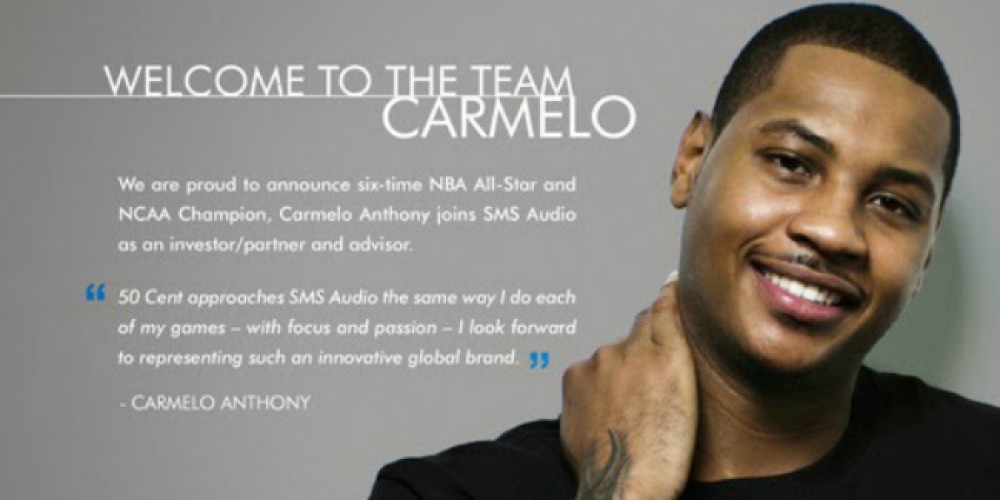 ​Carmelo Antonhy nuevo inversos y embajador de SMS Audio