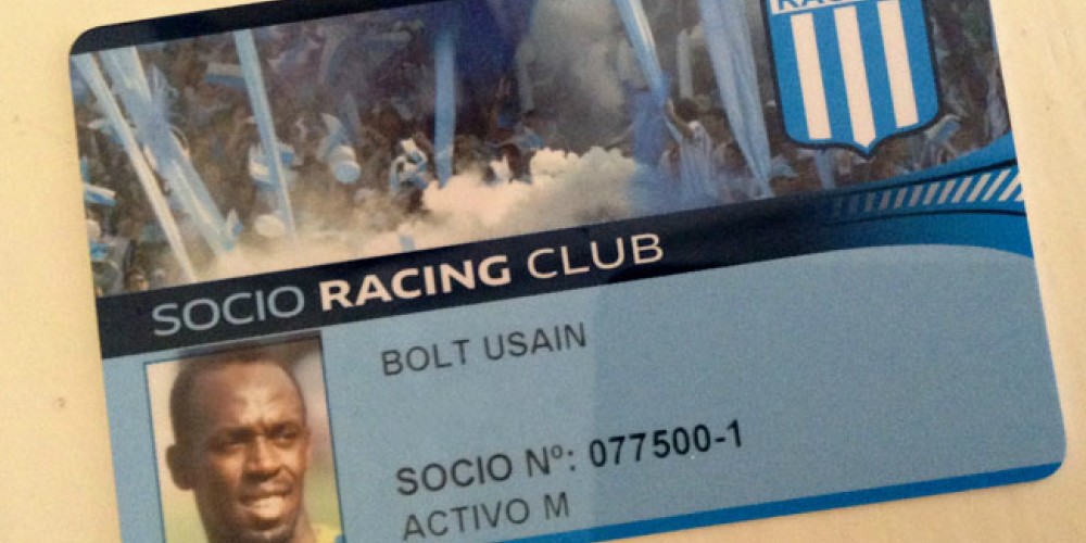 Racing Club hizo socio a Usain Bolt