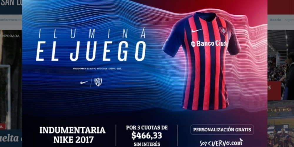 San Lorenzo presentó su nueva camiseta para el 2017