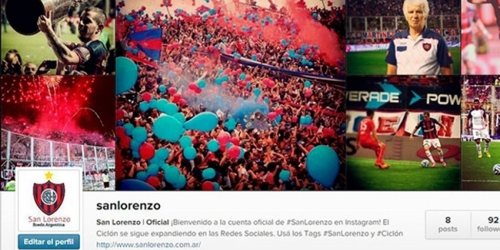 San Lorenzo llegó a Instagram