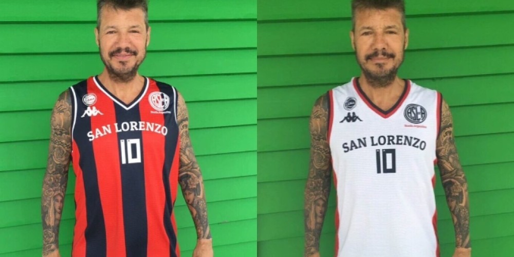 Con Tinelli como modelo en Twitter, Kappa presentó las camisetas de básquet de San Lorenzo