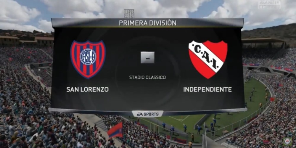 EA Sports simuló al FIFA15 el partido entre San Lorenzo e Independiente