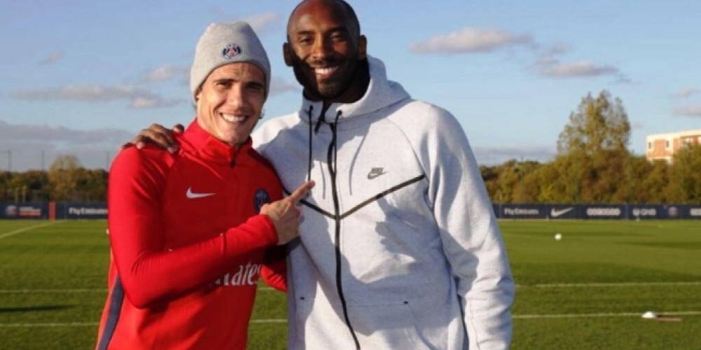 Kobe Bryant visit&oacute; el entrenamiento del PSG y comparti&oacute; una tarde con Edinson Cavani