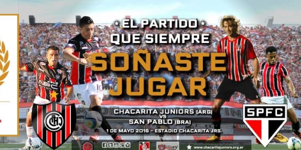 Chacarita enfrentar&aacute; a San Pablo por sus 110 a&ntilde;os