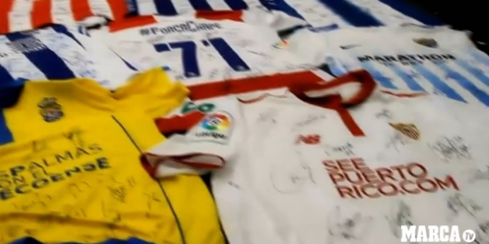 Se recaudaron camisetas firmadas de clubes españoles para donar al Chapecoense
