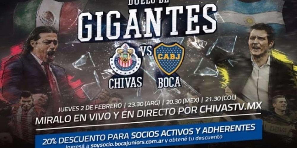 Boca revel&oacute; que habr&aacute; un descuento para sus socios para ver el amistoso frente a Chivas