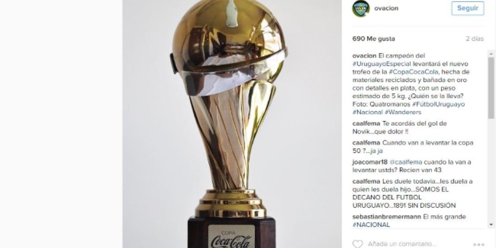 Nacional estren&oacute; el nuevo 'Trofeo Coca Cola', al salir campe&oacute;n