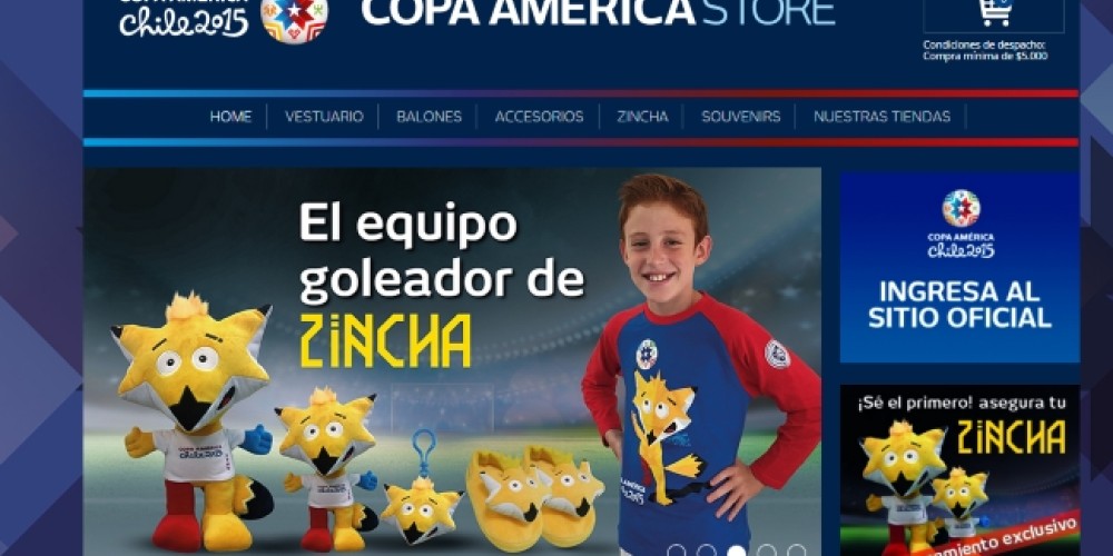 La Copa Am&eacute;rica de Chile 2015 present&oacute; su tienda oficial