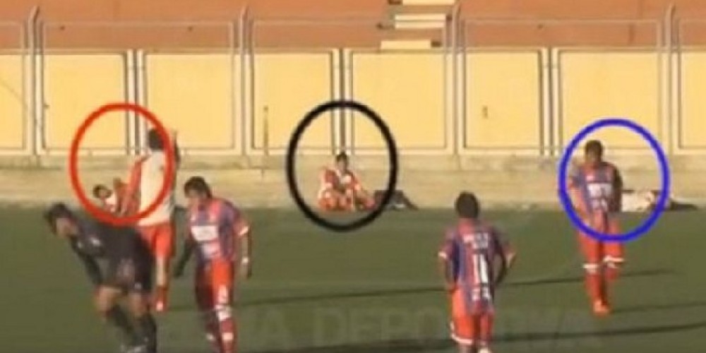 En la Copa de Per&uacute;, cuatro jugadores fingieron lesi&oacute;n al mismo tiempo y fueron expulsados