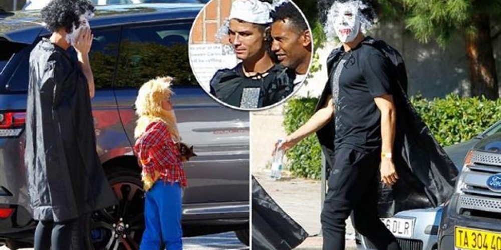 El curioso disfraz de Cristiano Ronaldo para retirar a su hijo del colegio