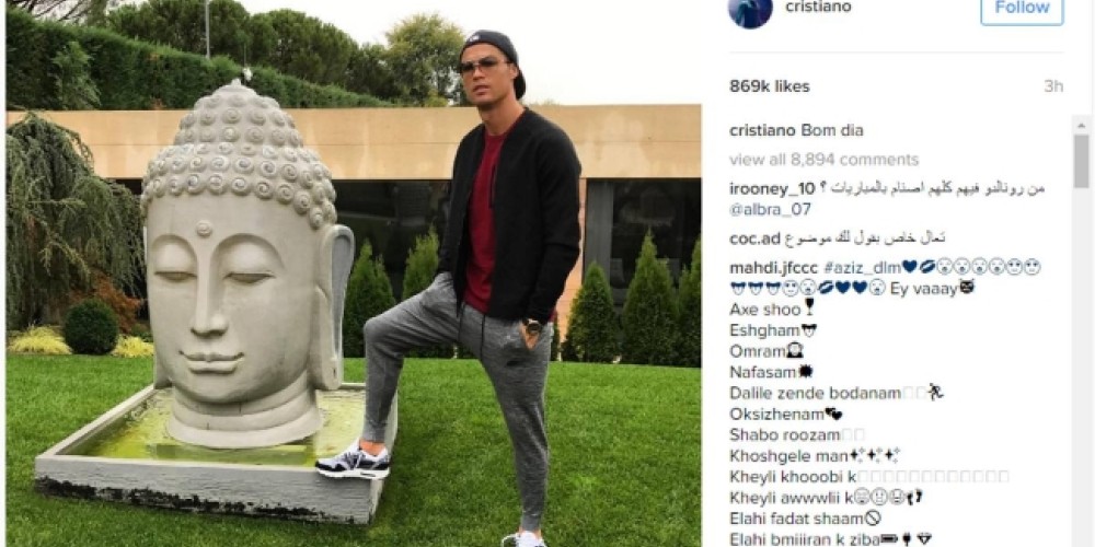 Cristiano Ronaldo, envuelto en una polémica con la religión budista