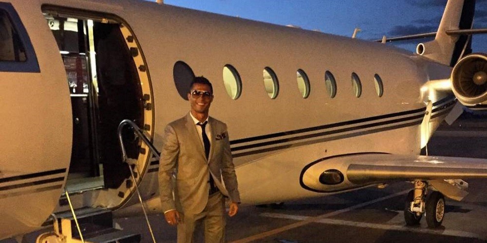 Los lujos y detalles del avión privado de Cristiano Ronaldo