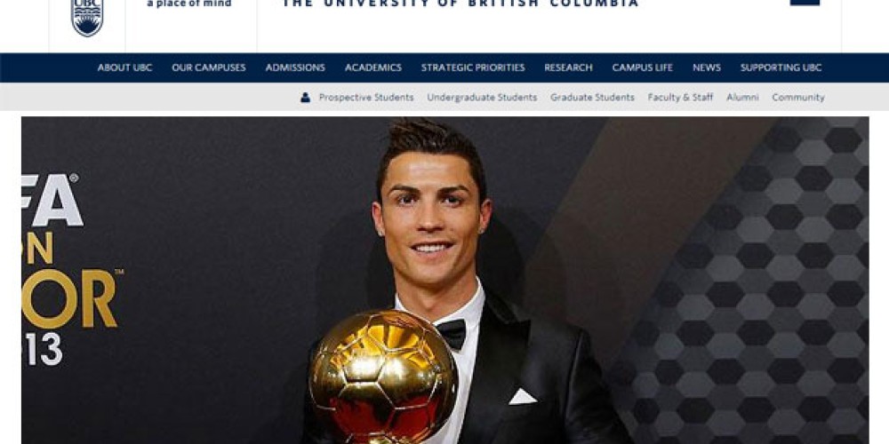 La Universidad de British Columbia estudiará el “Caso Cristiano Ronaldo”