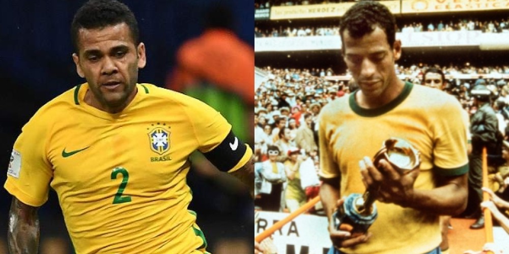 Dani Alves cambiará su dorsal y será capitán de Brasil en homenaje a Carlos Alberto