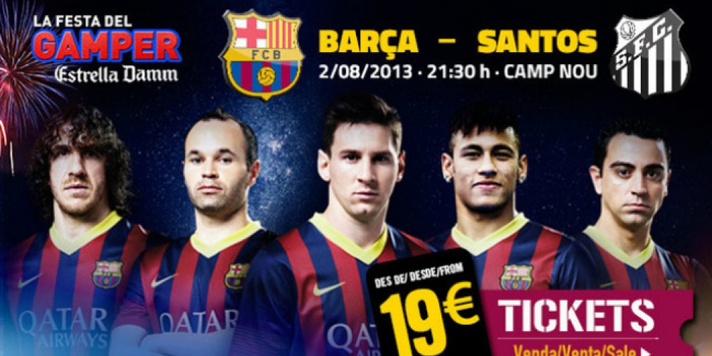 ​El debut de Neymar en Barcelona ser&aacute; contra el Santos