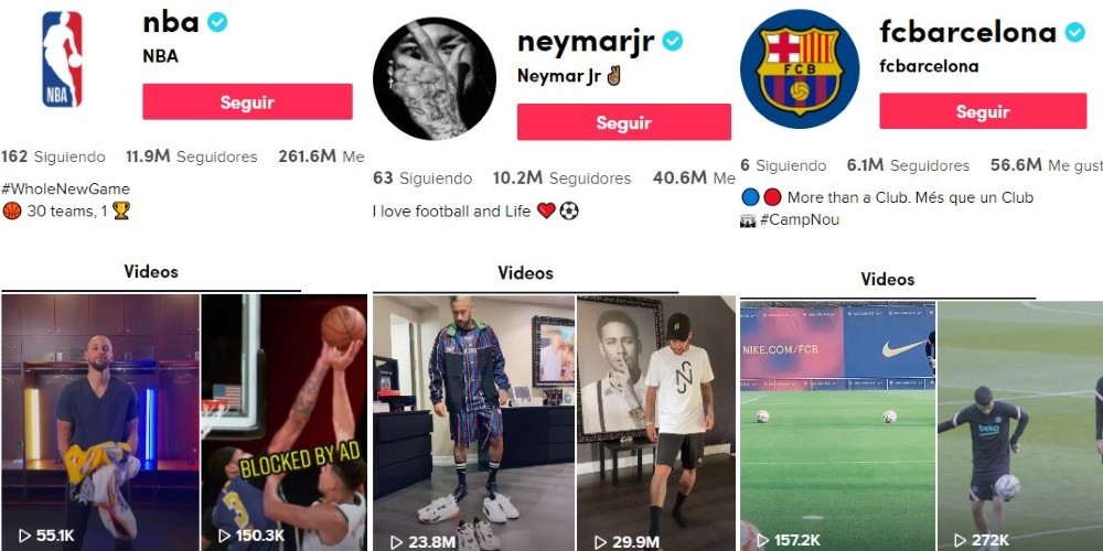 Las cuentas deportivas con más seguidores en TikTok