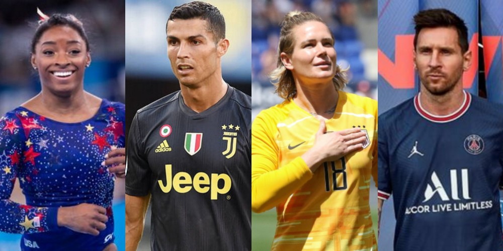 Los 50 deportistas m&aacute;s influyentes de 2021; Messi fuera del &ldquo;Top Ten&rdquo; y un podio exclusivo de mujeres