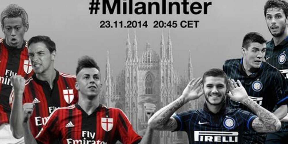 El Derbi de Mil&aacute;n ya se vive en Twitter con #MilanInter