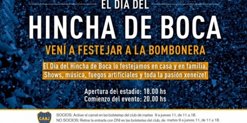 Boca festeja el "D&iacute;a del Hincha" en La Bombonera