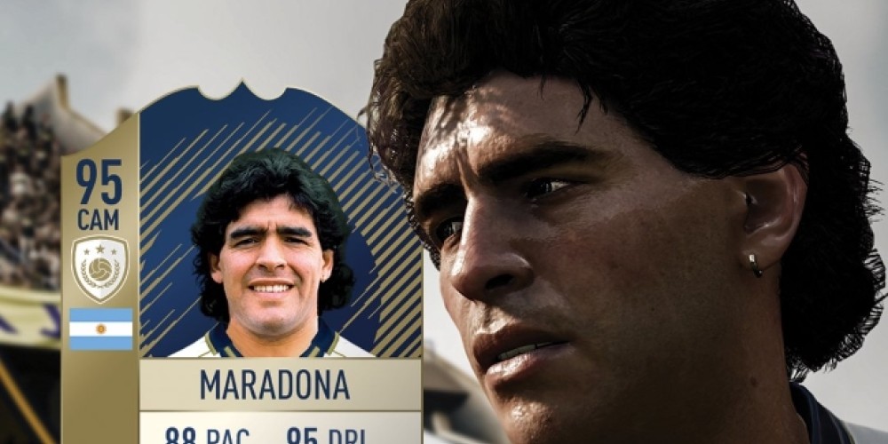El FIFA 18 reveló las estadísticas de Maradona y otras figuras para su próximo juego