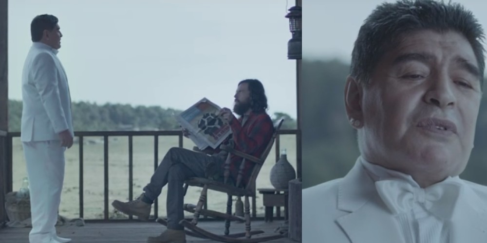 Maradona se luce como actor en el spot de Cerveza Tecate