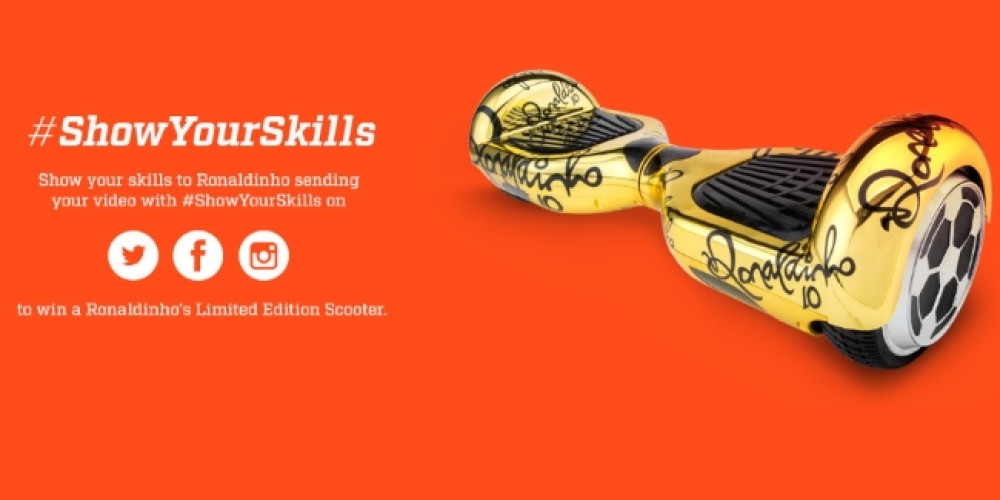 Ronaldinho presentó su línea de Hooverboards personalizados